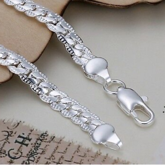 NWT Pretty 925 Silver 5MM snake chain Bracelet - Picture 3 of 6